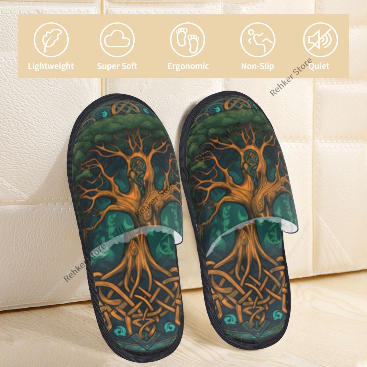 Pantoufles d'intérieur à motif - Shoe Tree avis et prix